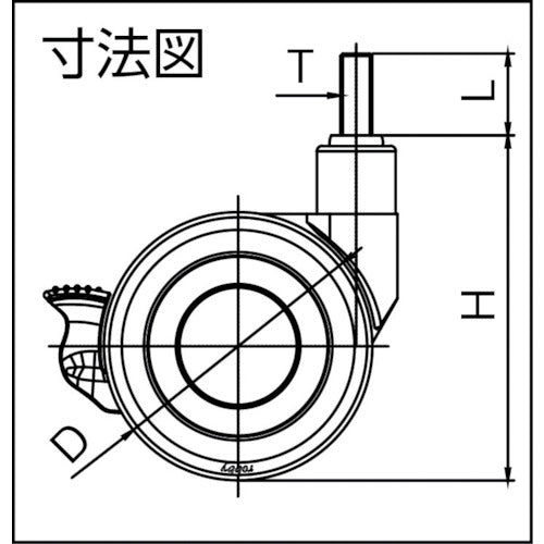 SAMSONG Design Double Wheel Caster "Koo" Screw with Swivel Stopper 75m KOO-TS-75 1 piece