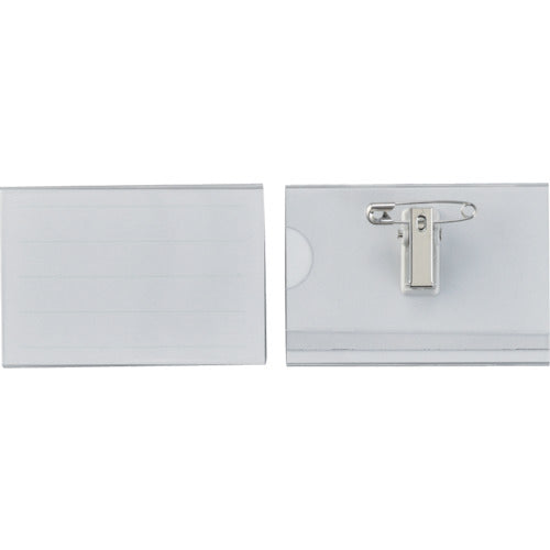 緑十字 名刺型名札(ハードケース) NF−25 内寸50×75mm 5個組 両用クリップ付 301114 1 組