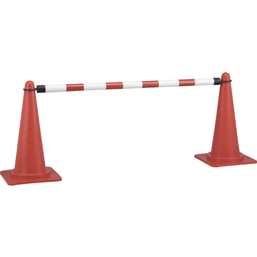 Green Cross Tiger Pattern Cone Bar Red/White Cone Bar C (Small) 54mmΦ x 1.5m Reflective Type ABS Resin 122303 1 Piece