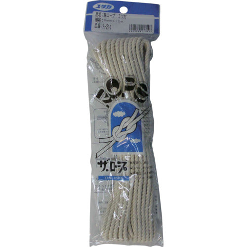 Yutakamake Rope Cotton Rope 3-strand 3mm x 10m A-214 1 roll