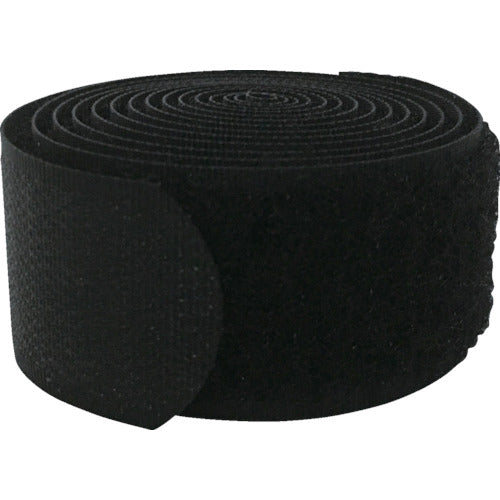 ユタカメイク マジックテープ マジックストラップL 25mm×110cm ブラック G-46 1 袋