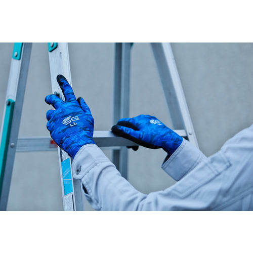 트와론 니트릴 배추 장갑 SG-A002 밀리터리 블루 L SG-A002-L 1 쌍