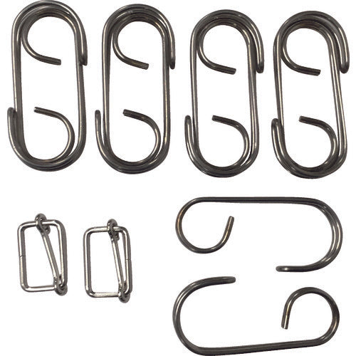 유타카 메이크 쇠장식 고무 로프 쇠장식 광구 후크 10개 선이송 2개 GA-08 1개