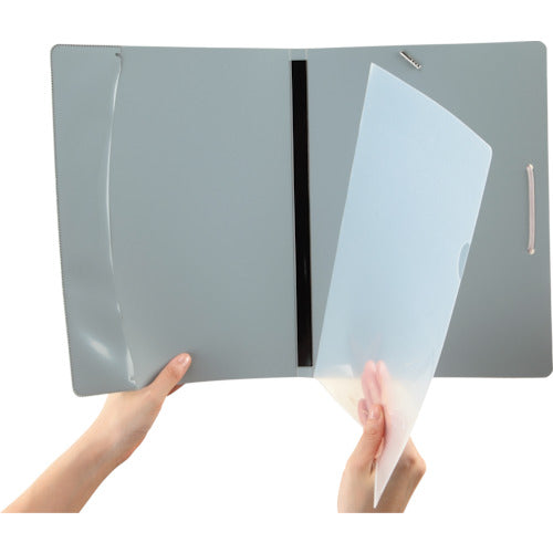 STALOGY 【売切り廃番】はがせるくっつくファイル ブル− S6102 1 冊