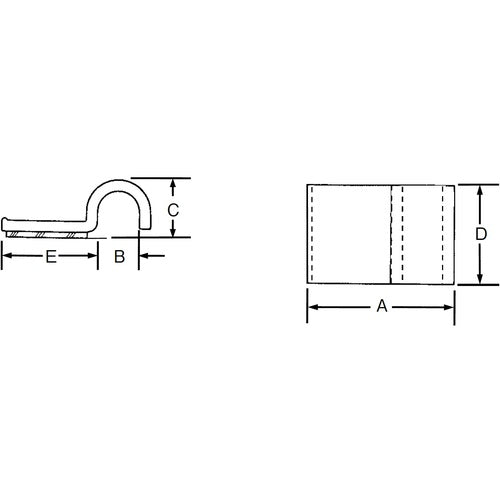 PANDUIT 固定具コードクリップ ゴム系粘着テープ付き グレー(100個入) A1C50-A-C8 1 袋