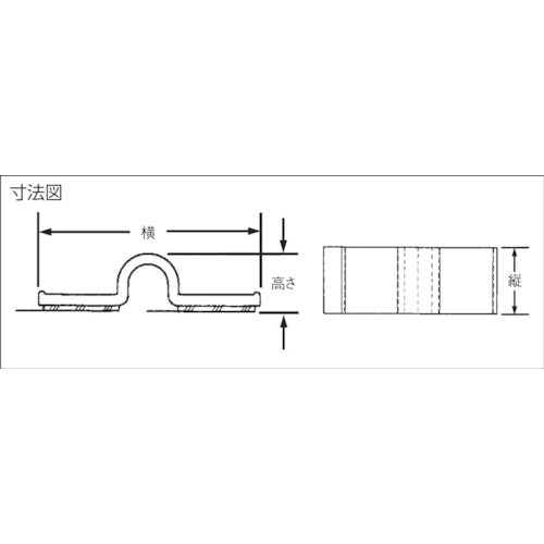 PANDUIT 固定具コードクリップ ゴム系粘着テープ付き グレー(100個入) A2C12-A-C8 1 袋