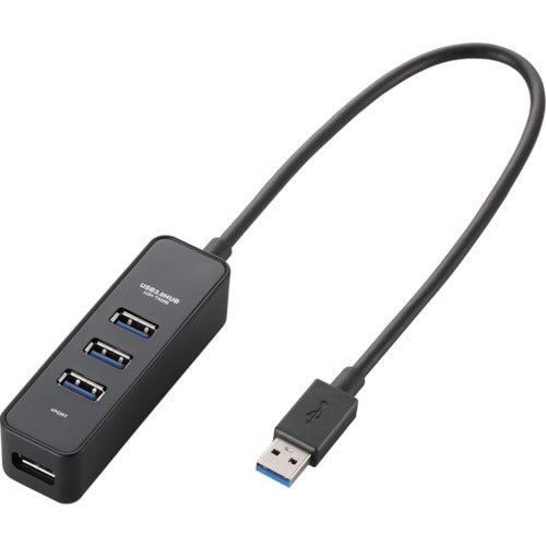 ELECOM 4-port USB 3.0 hub with magnet, bus-powered model, black, U3H-T405BBK, 1 unit