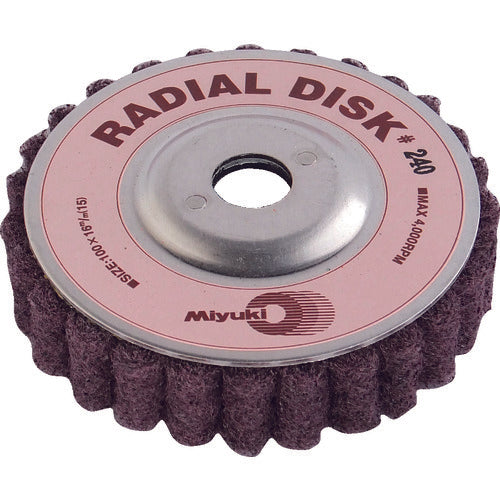 MIYUKI Radial Disc 100X16 240# BR1004 5 pieces