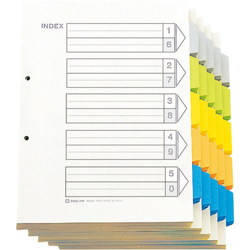 KING JIM 카라 - 인덱스 A4-S (100 조립) 907-100 1 S