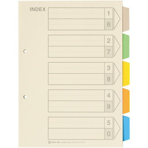 KING JIM カラ−インデックス 10×215×215mm 905 1 S