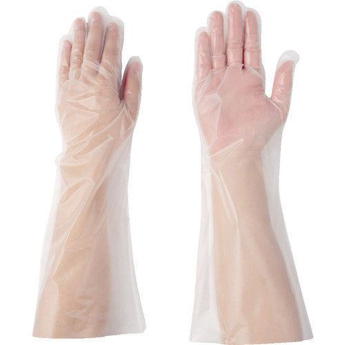 AS Sanitation Long Gloves Embossed Medium 100 pieces 8-1054-02 1 box