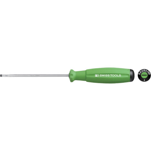 PB Swiss Tools Rainbow Flathead Screwdriver Yellow Green 8100-2-100YG 1 Piece