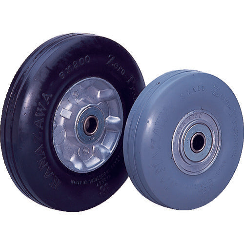 카나투 제로 압력 타이어 바퀴 허용 하중 85kgf 바퀴 직경 D156mm ZP6X2.00HS-BK 1개