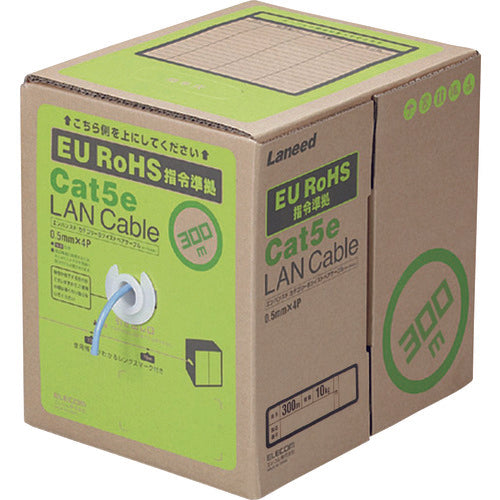 ELECOM RoHS Compliant LAN Cable CAT5E Twisted Wire 300m Blue LD-CT2/BU300YR 1 Box