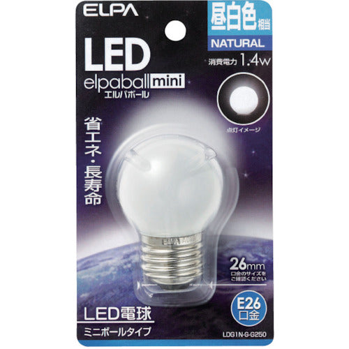 ELPA LED bulb G40 type E26 LDG1L-G-G251 1 piece