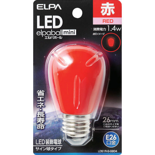 ELPA LED light bulb sign bulb E26 LDS1R-G-G904 1 piece