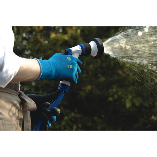 트와론 천연 고무 배꼽 장갑 WithGarden 플로라 아쿠아 블루 7 / S 316-S 1 쌍