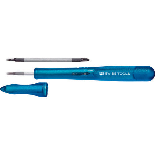 PB Swiss Tools Rainbow Interchangeable Precision Screwdriver Blue 168-00BLUE 1 piece