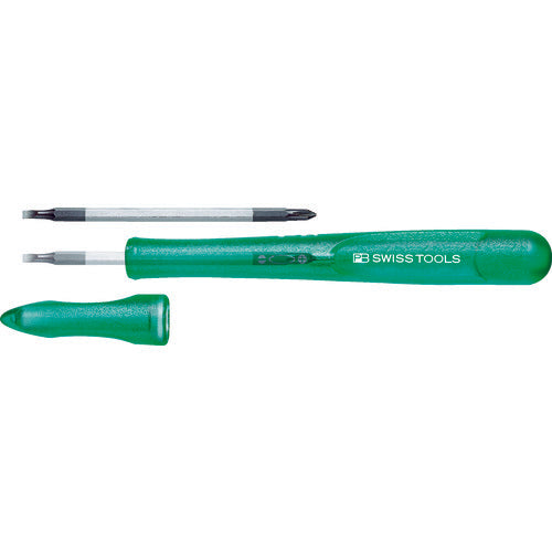 PB Swiss Tools Rainbow Interchangeable Precision Screwdriver, Green, 168-00GREEN, 1 Piece