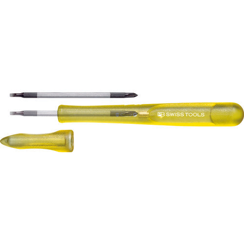 PB Swiss Tools Rainbow Interchangeable Precision Screwdriver, Yellow, 168-00YELLOW, 1 Piece