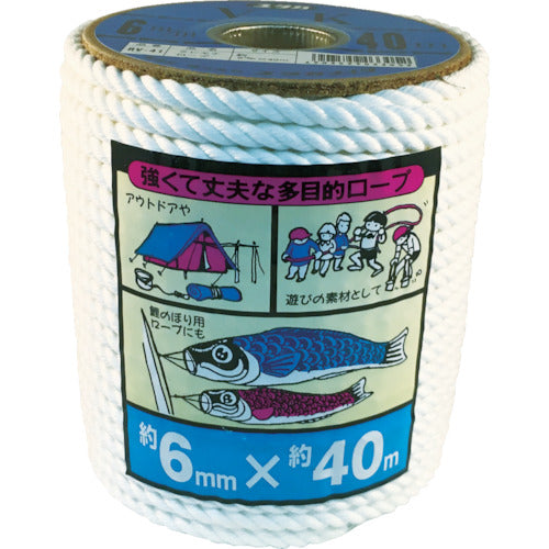 ユタカメイク ビニロンロープボビン巻 6φ×40m RV41 1 巻