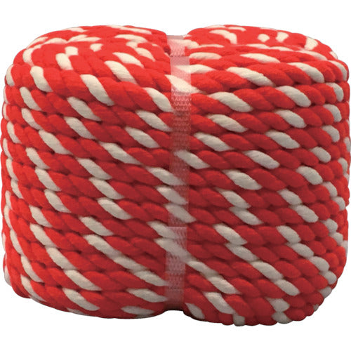 Yutakami Acrylic Rope Multi-Purpose Pack 9φ x 30m Red and White MZ930 1 Roll