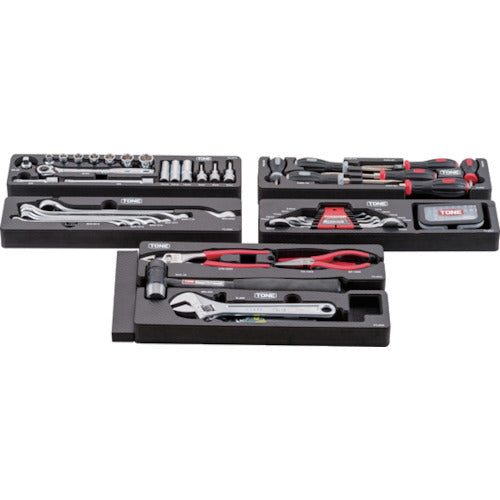 TONE 整備用工具セット ツールセット(ブラック仕様) 間口433×奥行220×高さ240mm TSAT330BK 1 S