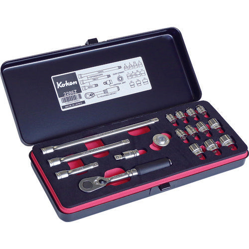 Ko-ken Z-EAL 소켓 세트 삽입각 6.35mm 2286Z 1 S