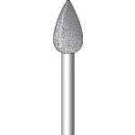 Nakanishi Electroplated Diamond Bur, Blade Diameter 7mm, 12362, 1 piece