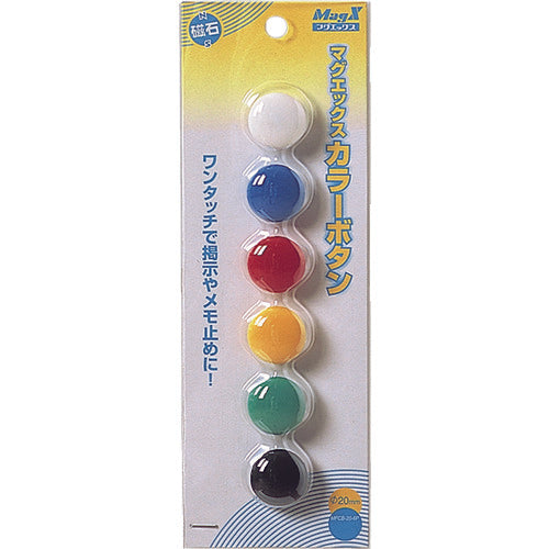 マグエックス カラーボタン20Φ6P−色込 MFCB-20-6P-C 1 PK