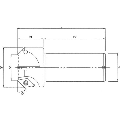 THECUT スローアウェイ面取りカッター スーパー面取丸 45° 4 MTMS30-45-45 4NT 1 本