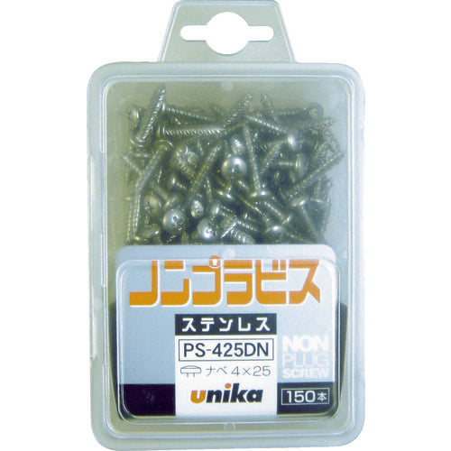 UNIKA Non-Plastic Screws Stainless Steel Flat Head B Drillless FS-545DN 45pcs FS-545DN 1PK
