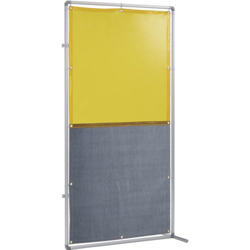 吉野 遮光火花兼用衝立(イエロー×A種シート)1×2 接続型固定足 YS-12JF-Y-BW 1 台