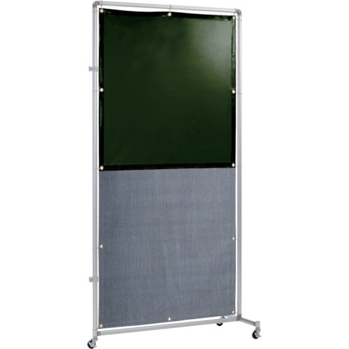 요시노 차광 불꽃 겸용 충립(다크 그린×A종 시트) 1×2 접속형 캐스터 YS-12JC-DG-BW 1대