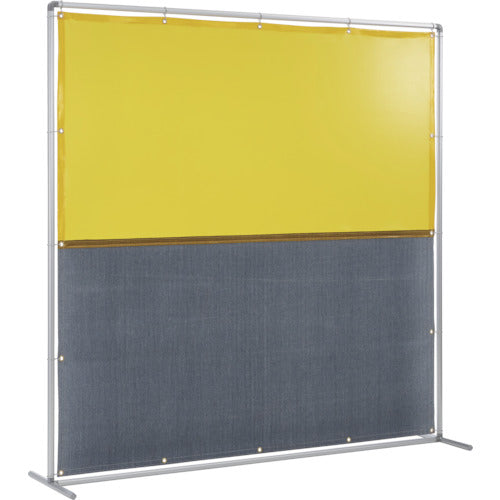 吉野 遮光火花兼用衝立(イエロー×A種シート)2×2 単体型 固定足 YS-22SF-Y-BW 1 台