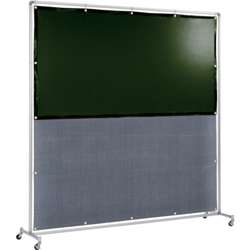 요시노 차광 불꽃 겸용 충립(다크 그린×A종 시트) 2×2 단체형 캐스터 발 YS-22SC-DG-BW 1대