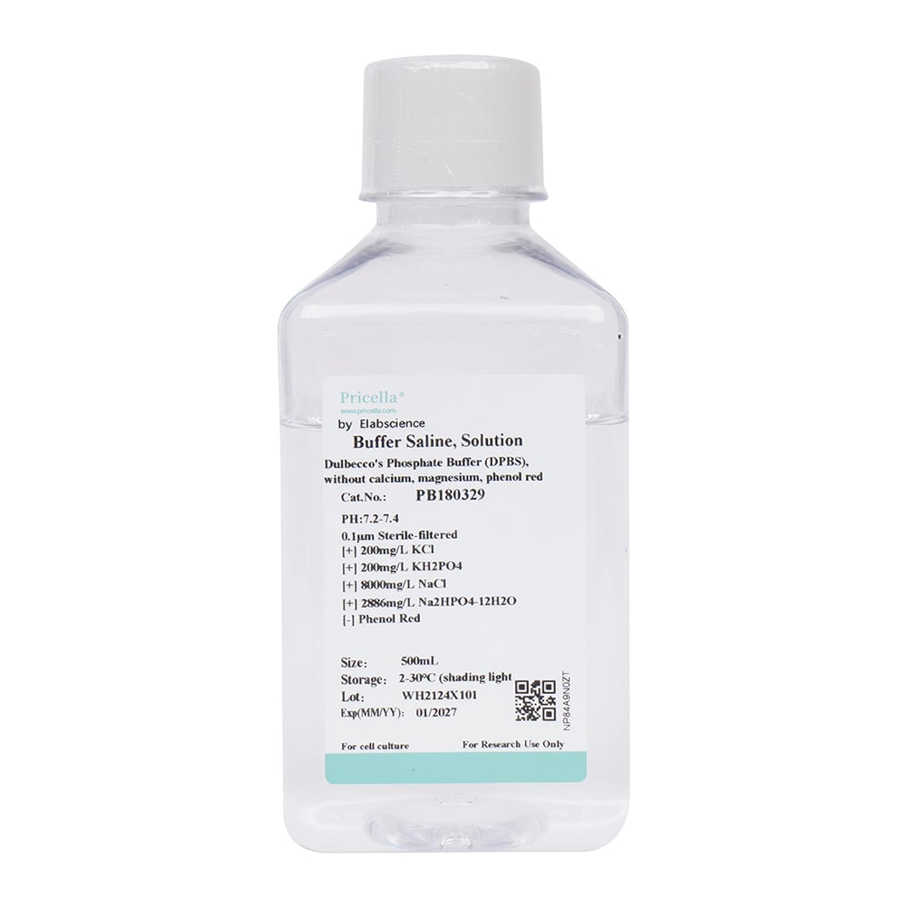 DPBS (Dulbecco's Phosphate Buffered Saline) PB180329 1 bottle