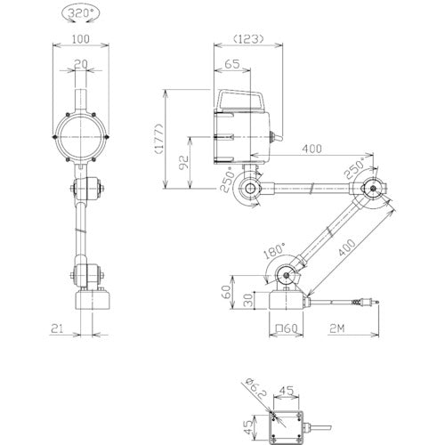 NIKKI Waterproof LED Spotlight 9W AC100-120V NLSL15CP-AC(2M+P) 1 unit