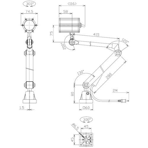 NIKKI 방수형 LED 스포트라이트 6W AC100~120V NLSM05C-AC(4000K) 1대
