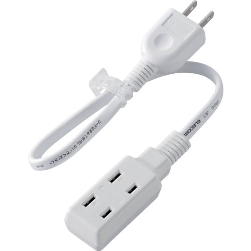 ELECOM Ultra-compact mobile tap, 3 outlets, 0.3m, white, T-M303WH, 1 unit