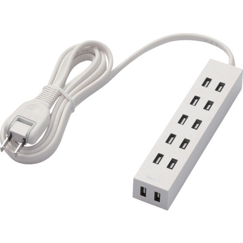 ELECOM 셔터 탭 플렉스 바라 6개 입 2.0m 화이트 T-NFL01-2620WH 1개