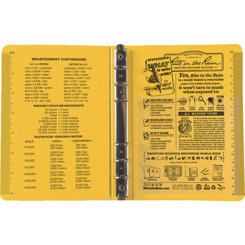 RITR 링 바인더 1/2 용량 옐로우 200 1개