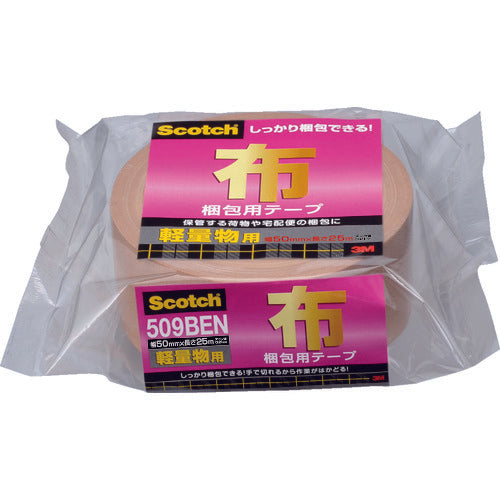 3M 스카치 천 포장용 테이프 경량물용 50mmX25m 509BEN 1권