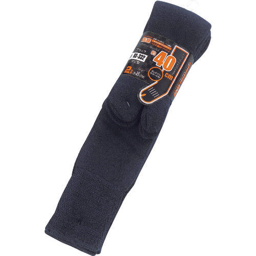 おたふく パイルソックス ロング 先丸 (2P) ブラック BS-331-BK 1 組