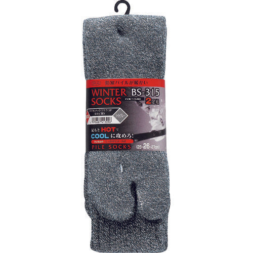 오타 후쿠 파일 양말 목 터비 (2P) 라이트 그레이 BS-315-GR 1 쌍