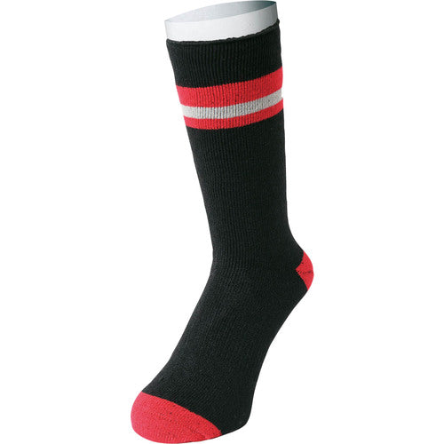 Otafuku pile socks, colorful lines, rounded toe (2 pieces), assorted, BS-317, 1 pair