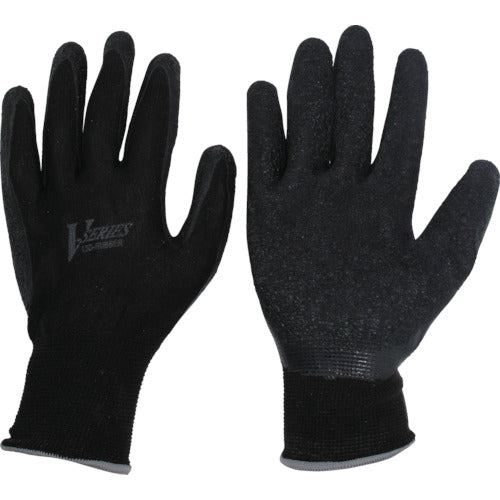 おたふく 天然ゴム背抜き手袋 ブラック LL A-35-BK-LL 1 双