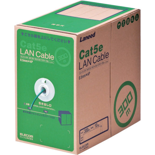 ELECOM EU RoHS Compliant LAN Cable CAT5E 300m Dark Green LD-CT2/DG300/RS 1 Box