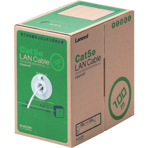エレコム EU RoHS指令準拠LANケーブル CAT5E 100m ホワイト LD-CT2/WH100/RS 1 箱