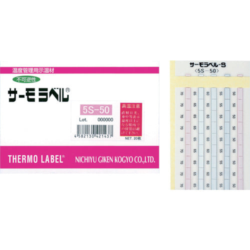 NOF Technology Co., Ltd. Thermo Label 5-point display Irreversible 65 degrees 5S-65 1 CS